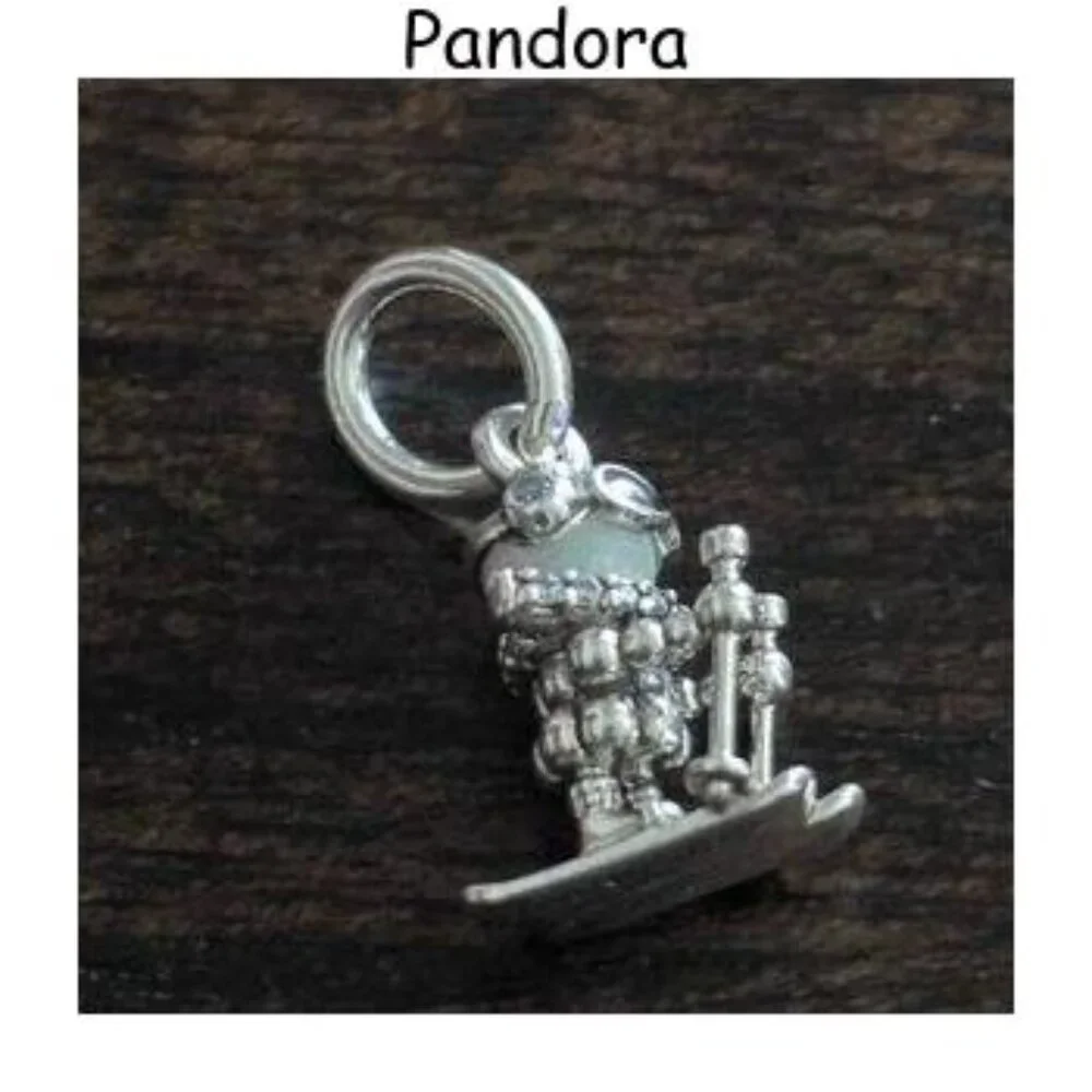 Authentic Skier Dangle Pandora Charm